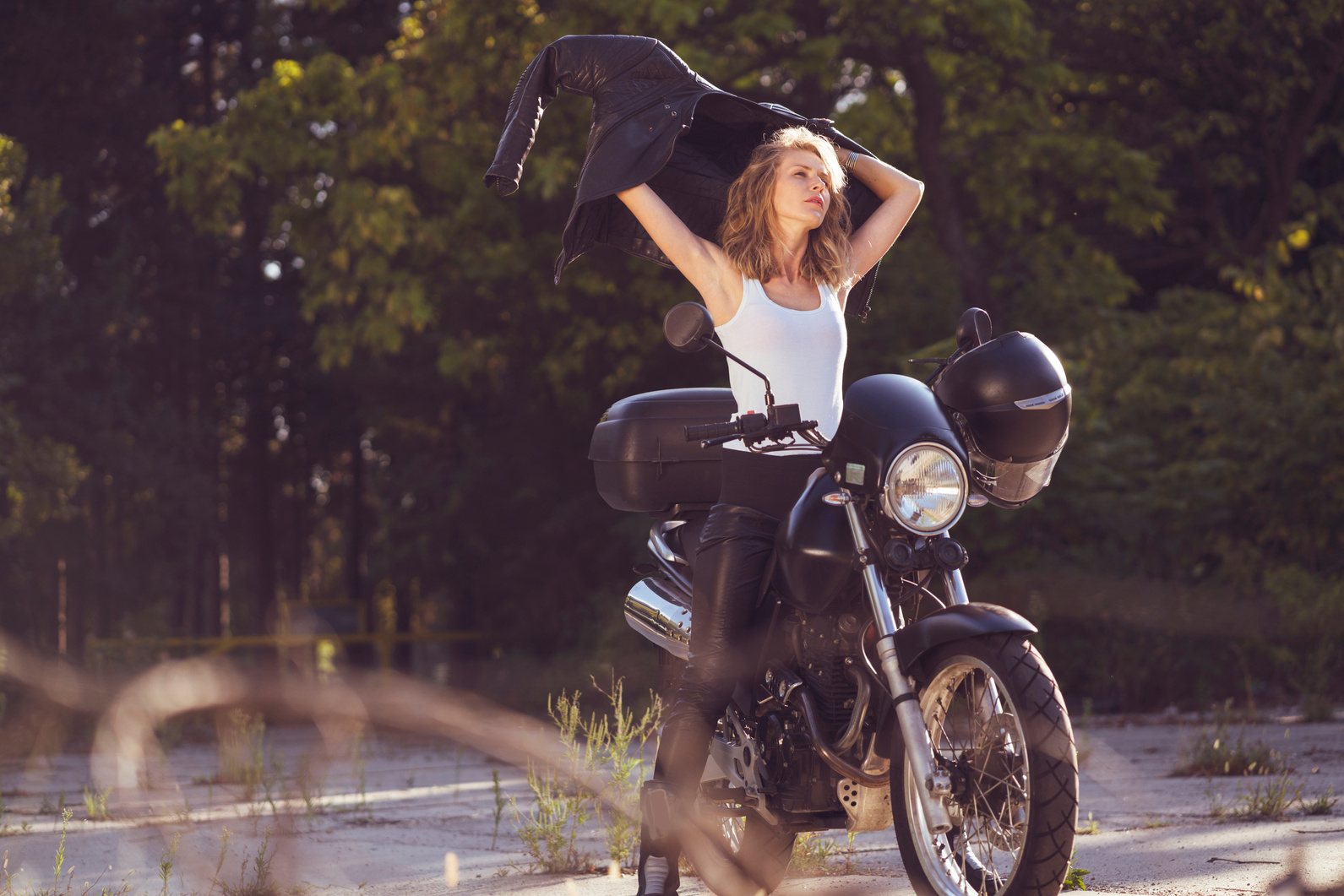 Biker woman